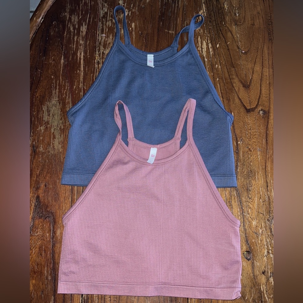 2 workout tops, size Large, SO brand, not worn